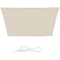 Los mejores  - Relaxdays Toldo vela trapezoidal- Impermeable- Protección rayos UV- Con cuerdas para tensar- 3x5-5x4x4 m- Beige